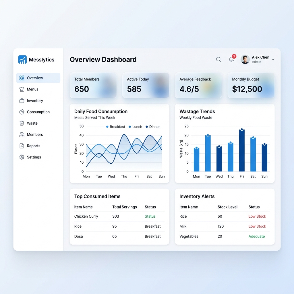 Messlytics System Preview